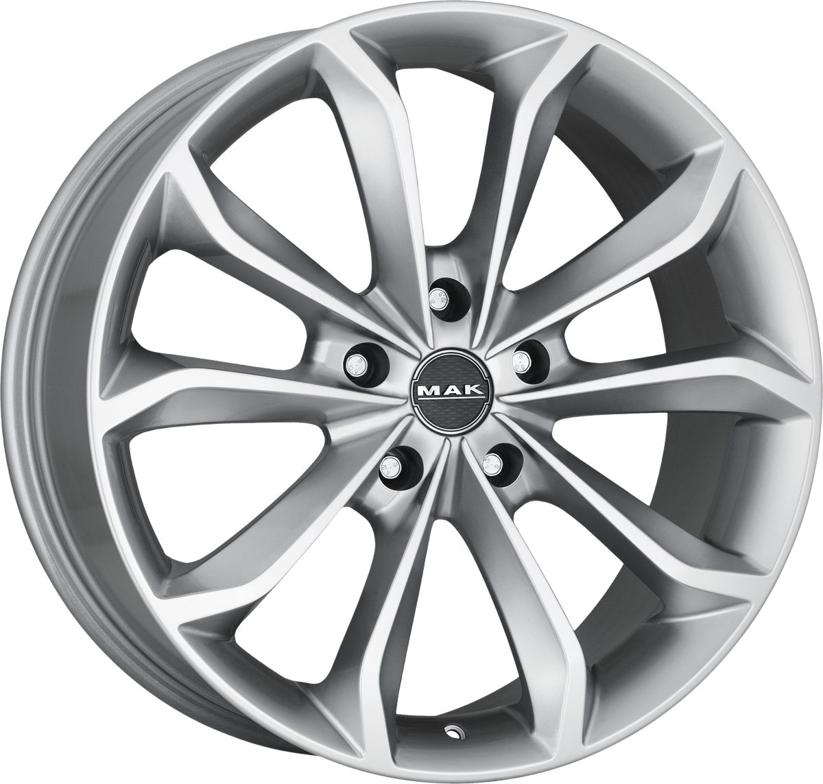 MAK XENON Hyper Silver 20x8.5 +50 5x127mm 71.6mm - Wheelwiz