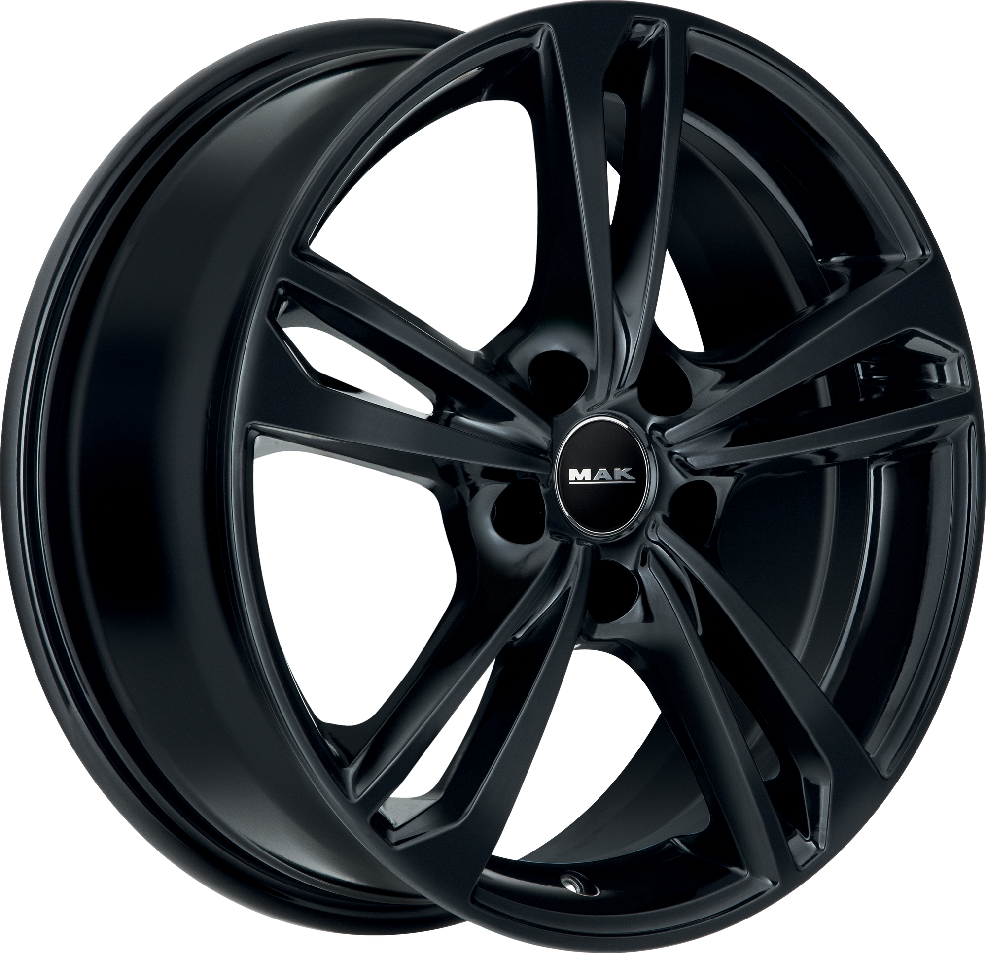 MAK Emblema Gloss Black 17x7 +25 4x108mm 65.1mm