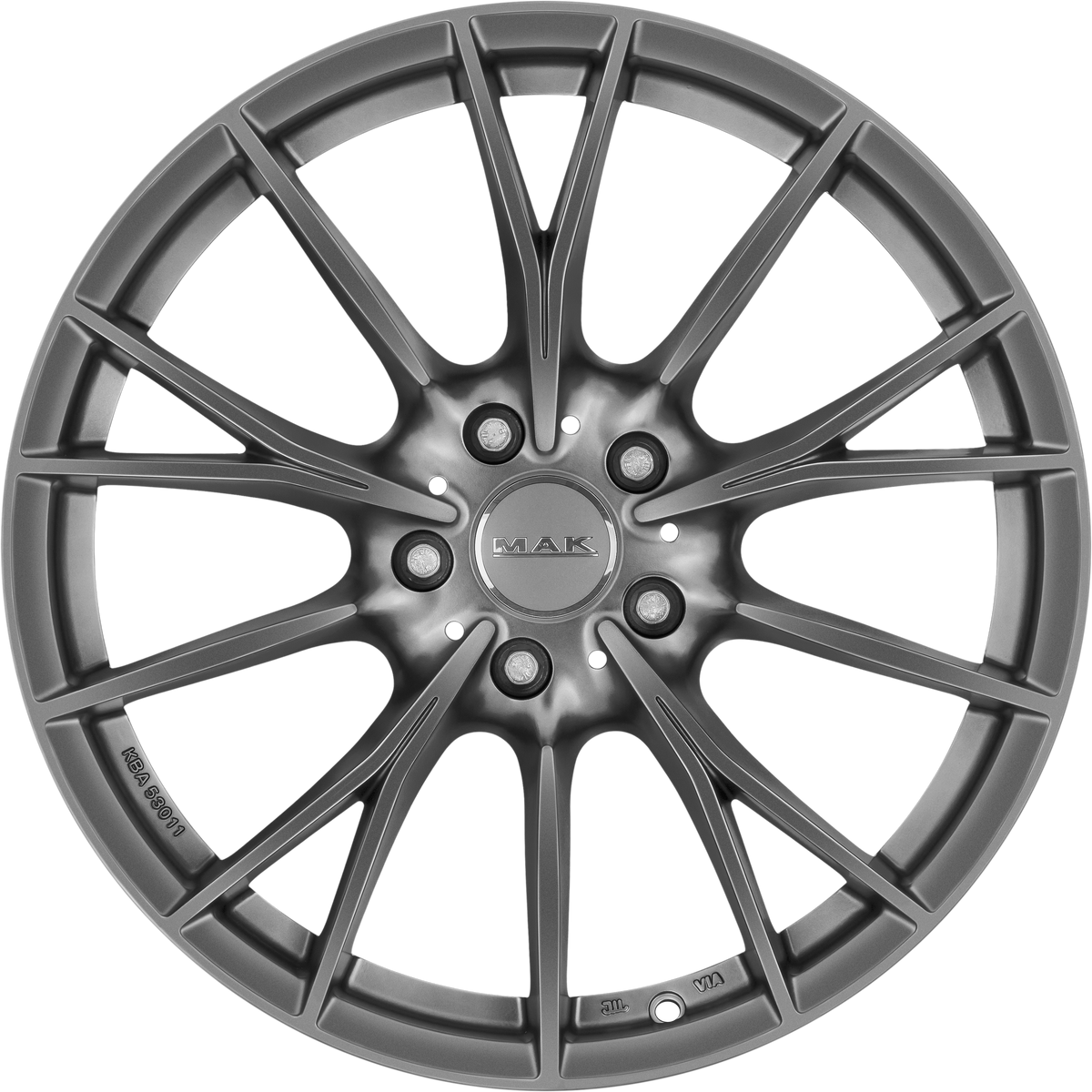 MAK Fabrik Matte Titanium 17x7.5 +30 5x112mm 66.6mm - Wheelwiz