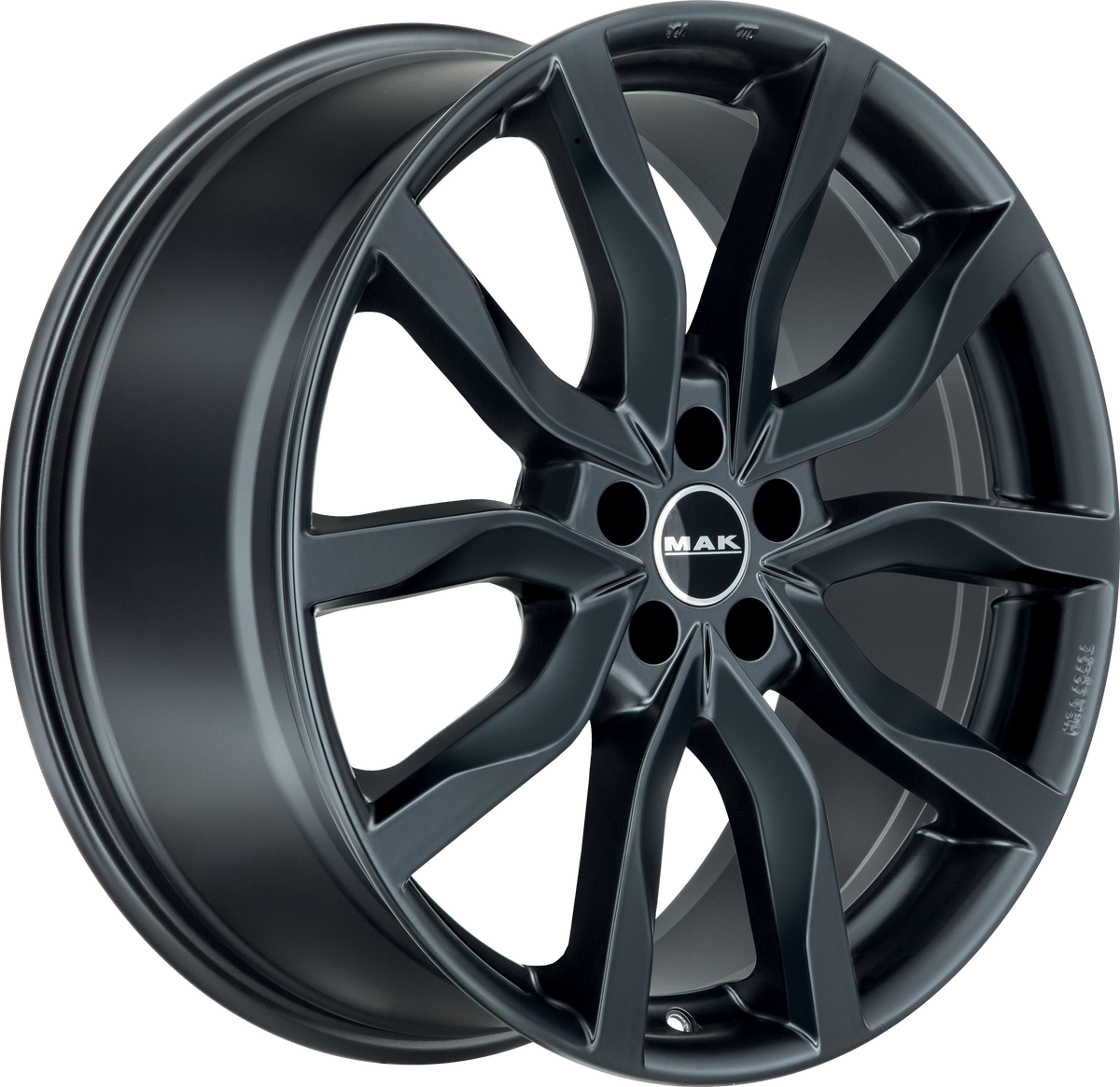 MAK Highlands Matte Black 21x9 +38.5 5x108mm 63.4mm - Wheelwiz