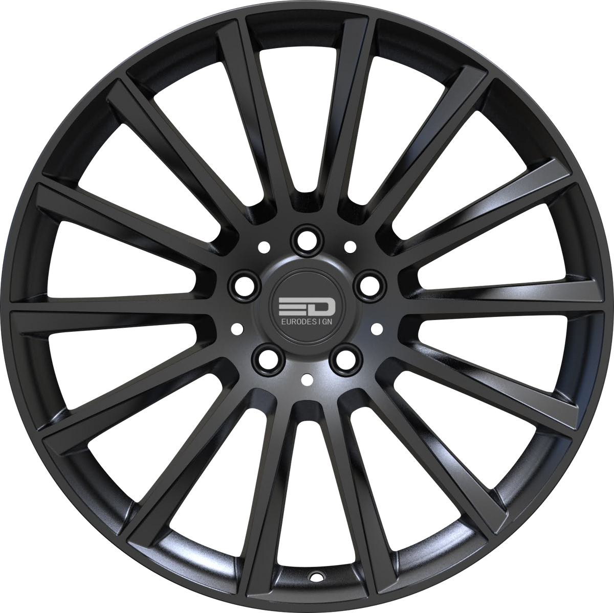 Euro Design Sacco Matte Black 18x7.5 +25 5x112mm 66.7mm - Wheelwiz