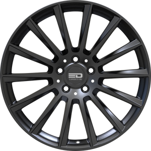 Euro Design Sacco Matte Black 18x7.5 +25 5x112mm 66.7mm - Wheelwiz