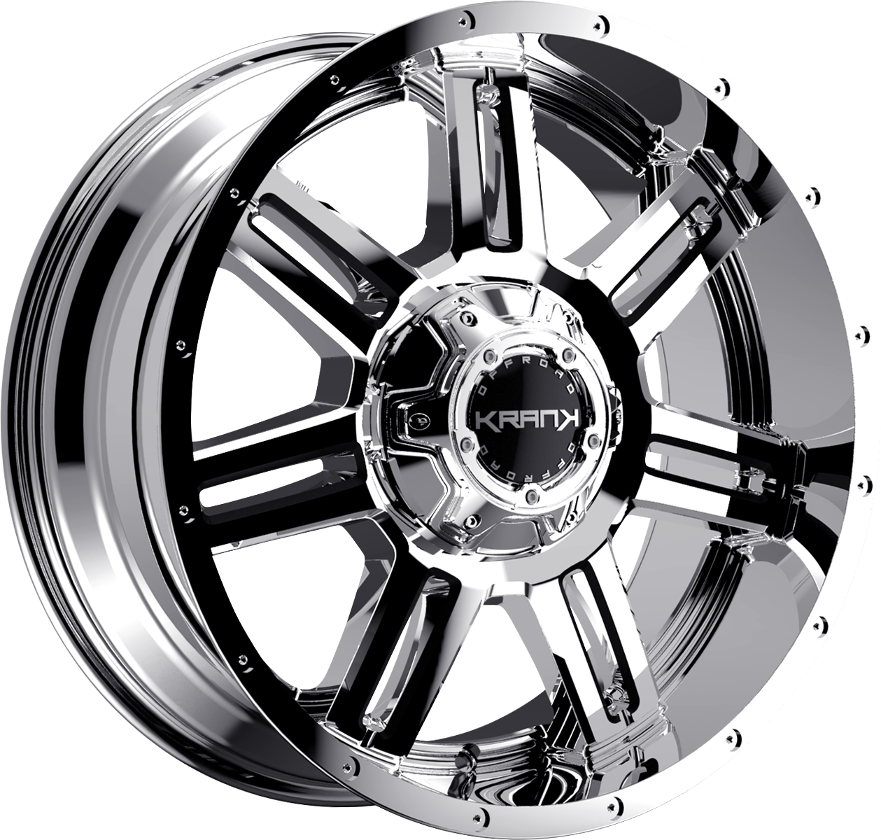 Krank Force Chrome 20x10 -24 6x135|6x139.7mm 108mm - Wheelwiz