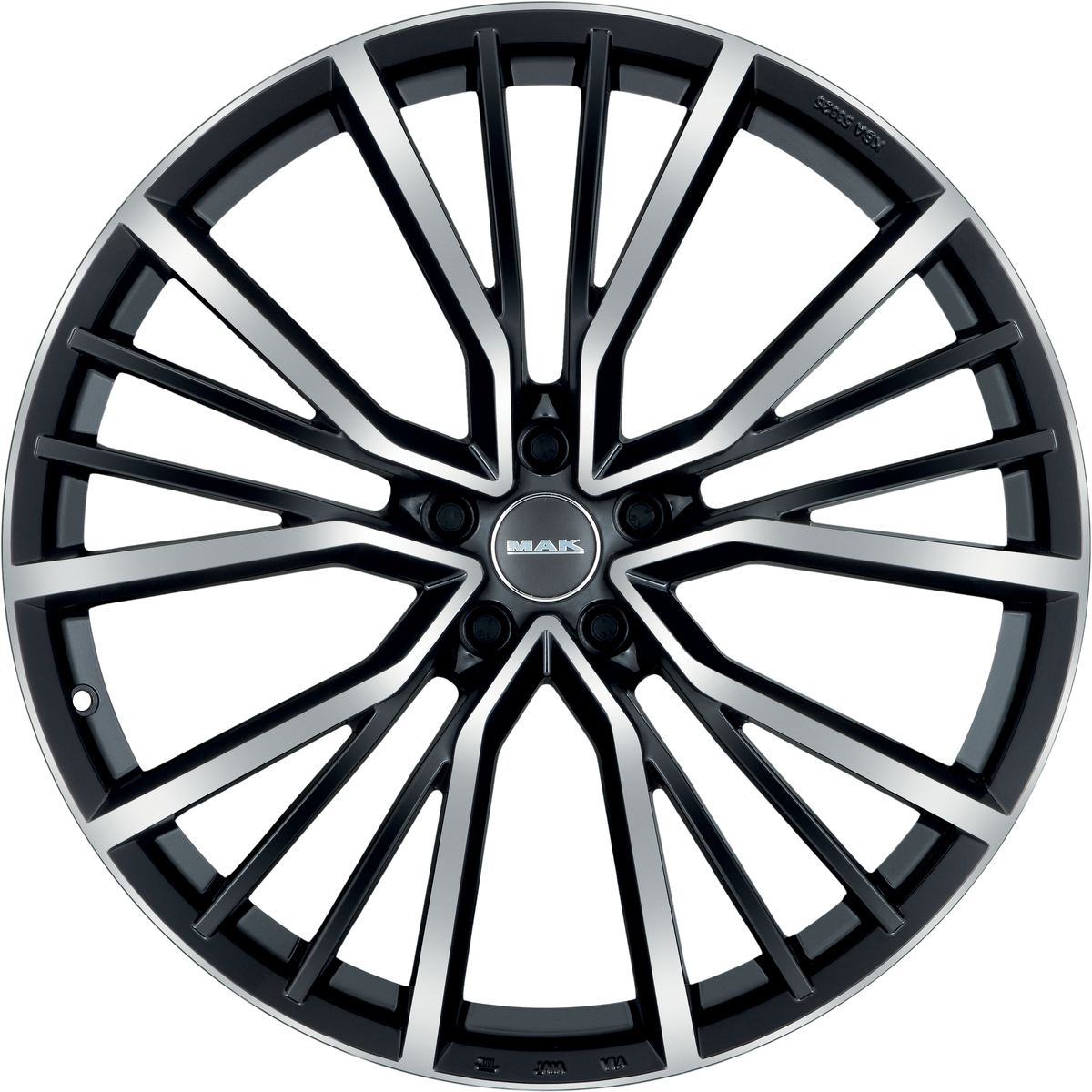 MAK Union Black Mirror 17x7.5 +47 5x112mm 57.1mm - Wheelwiz