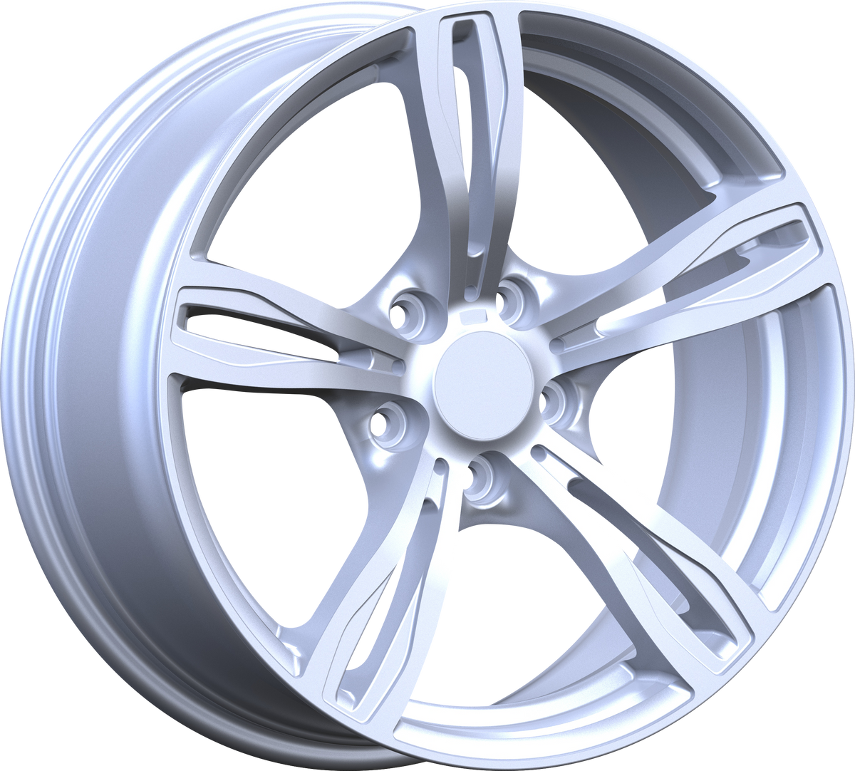 YKW Replica MF3 Silver 17x8 +35 5x120mm 72.6mm - Wheelwiz