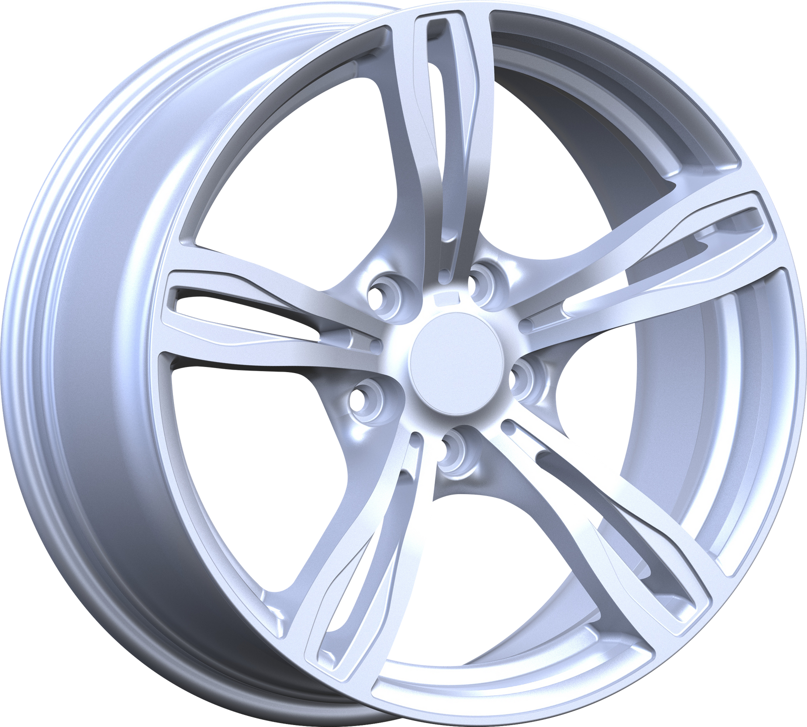 YKW Replica MF3 Silver 17x8 +35 5x120mm 72.6mm - Wheelwiz