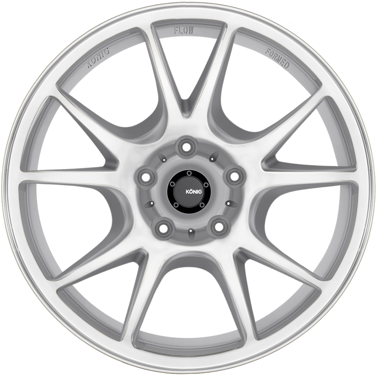 Konig Freeform Matte Silver 15x7.5 +35 4x100mm 73.1mm - Wheelwiz