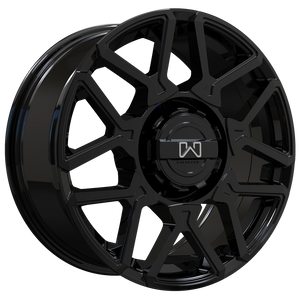 Wildland Cyclone Gloss Black 20x8.5 +15 5x127|5x139.7mm 77.8mm - Wheelwiz