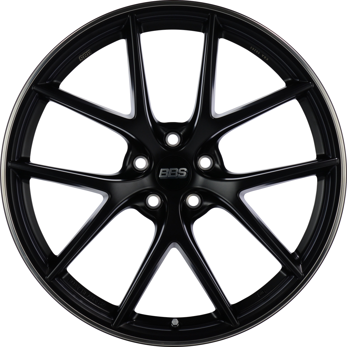 BBS CIR BLACK w/STAINLESS LIP 19x9.5 CUSTOM 5x114.3mm - Wheelwiz