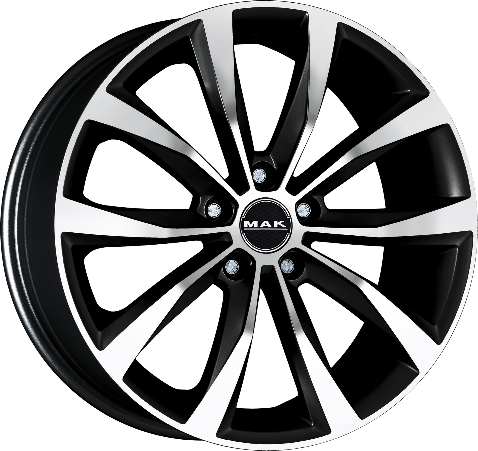MAK Wolf Black Mirror 18x7.5 +50 5x112mm 57.1mm - Wheelwiz