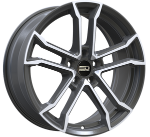 Euro Design Monaco - EFS Gunmetal Polished 20x8.5 +38 5x100|5x105|5x110|5x112|5x115|5x118|5x108|5x114.3|5x98mm 72.6mm - WheelWiz