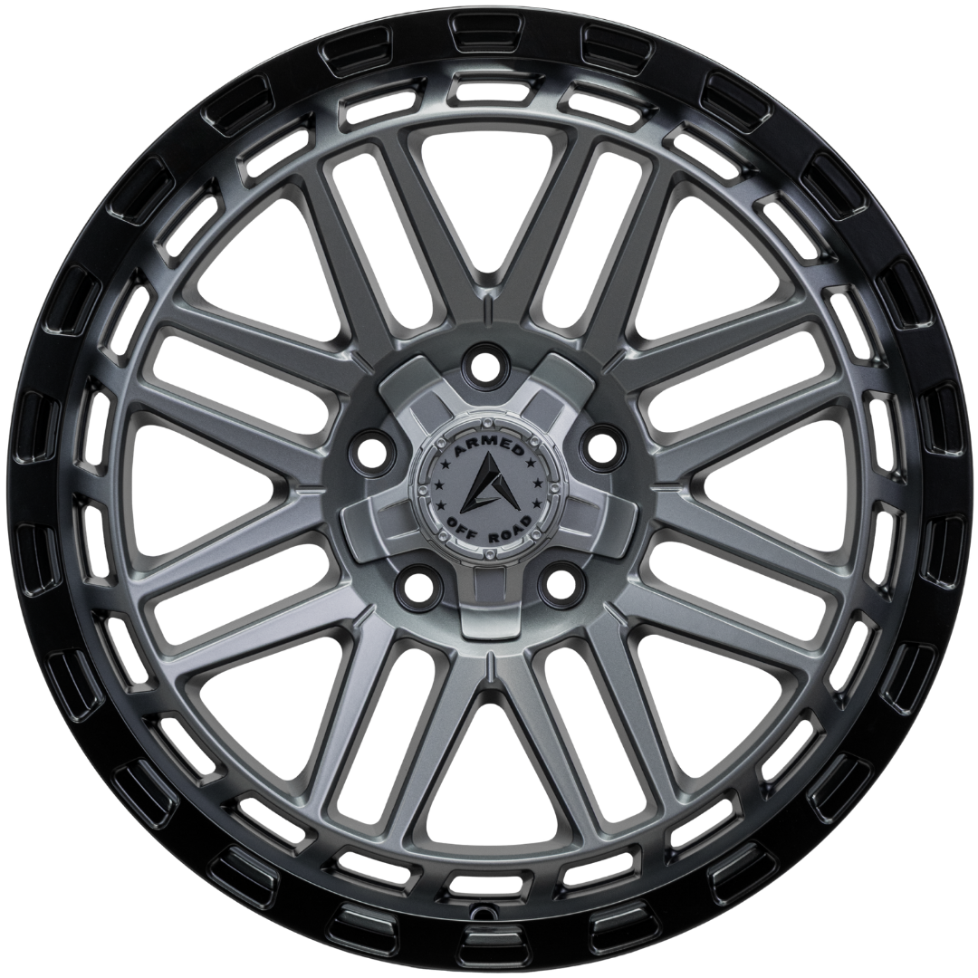 Armed Wheels Tank Matte Black + Gunmetal Face 17x9 0 5x127mm 78.1mm - Wheelwiz