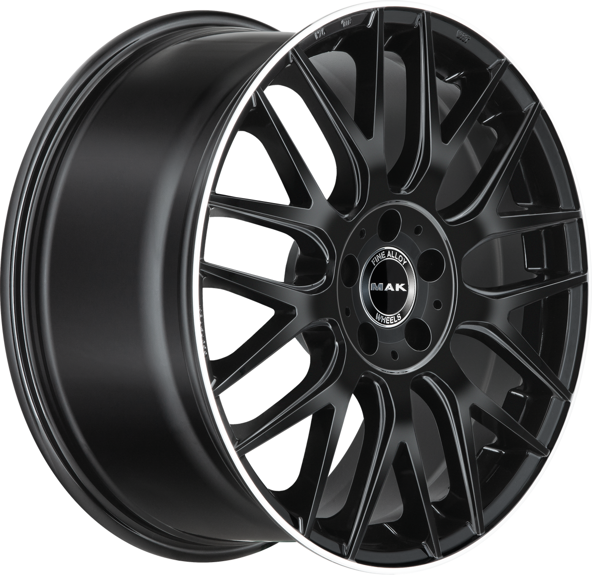 MAK Arrow Gloss Black Mirror Ring 21x10 +44 5x112mm 66.6mm - Wheelwiz