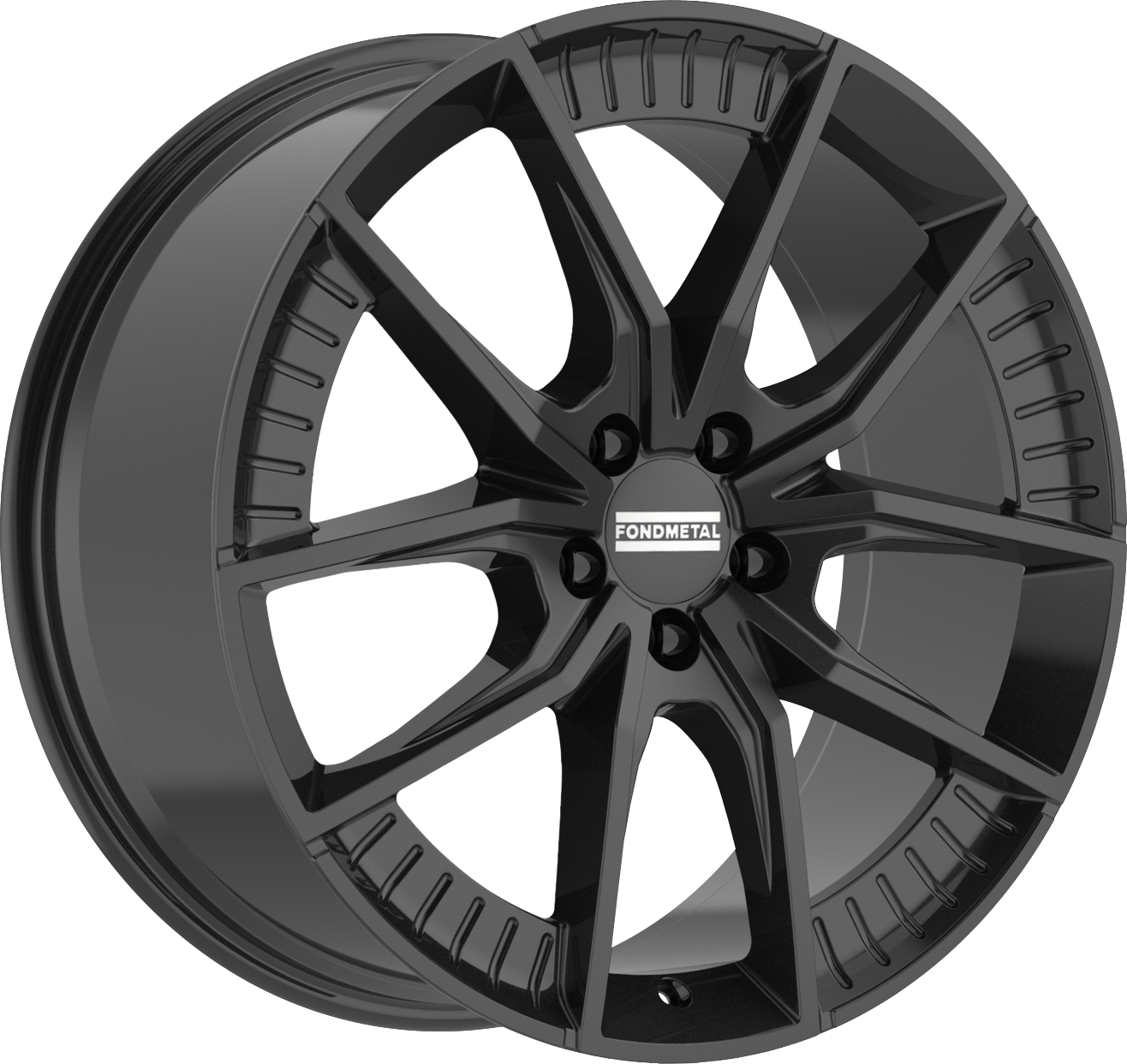Fondmetal Elatha Gloss Black 21x9.5 +20 5x112mm 66.5mm - Wheelwiz