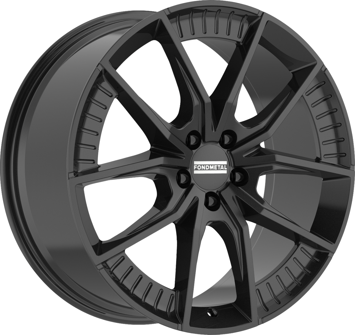 Fondmetal Elatha Gloss Black 20x9 +20 5x112mm 66.5mm - Wheelwiz