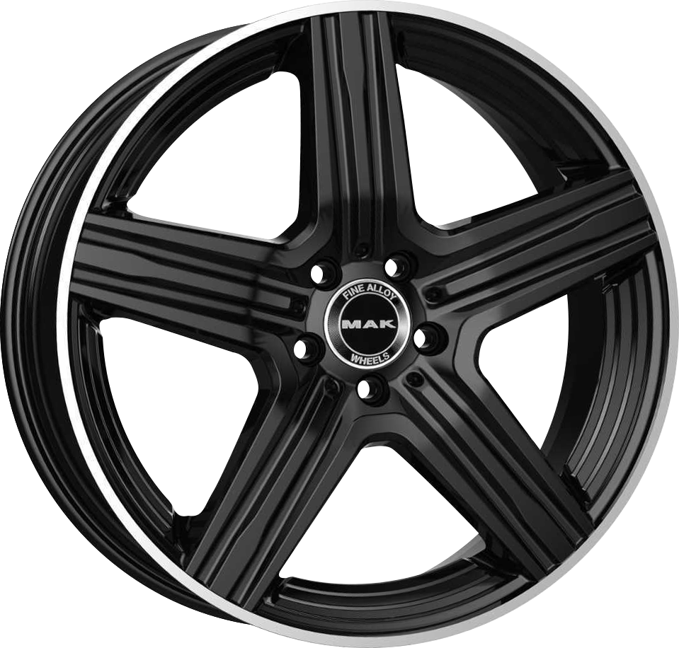 MAK LEWIS Gloss Black w/ Mirror Ring 21x9 +31 5x112mm 66.6mm - Wheelwiz