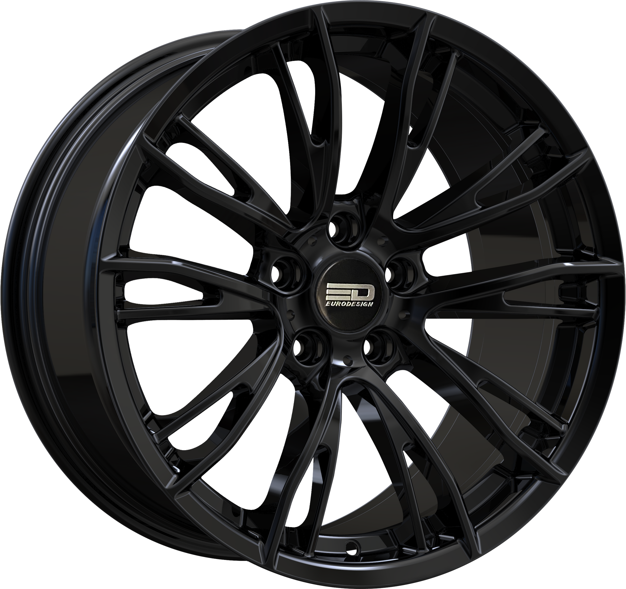 Euro Design Venice Gloss Black 19x9.5 +38 5x120mm 72.6mm - WheelWiz