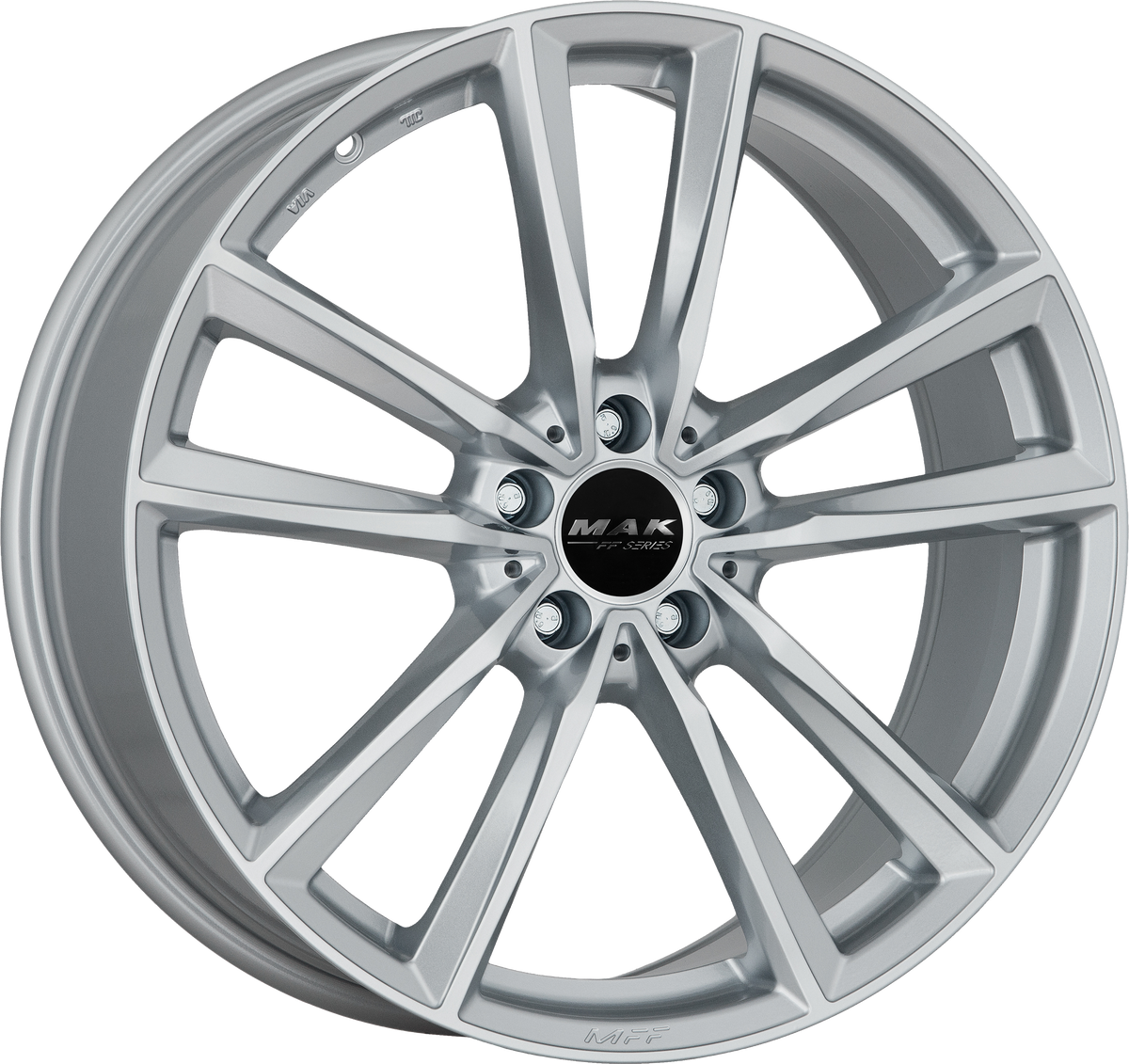 MAK BREMEN FF Silver 18x7.5 +42.5 5x112mm 66.6mm - Wheelwiz
