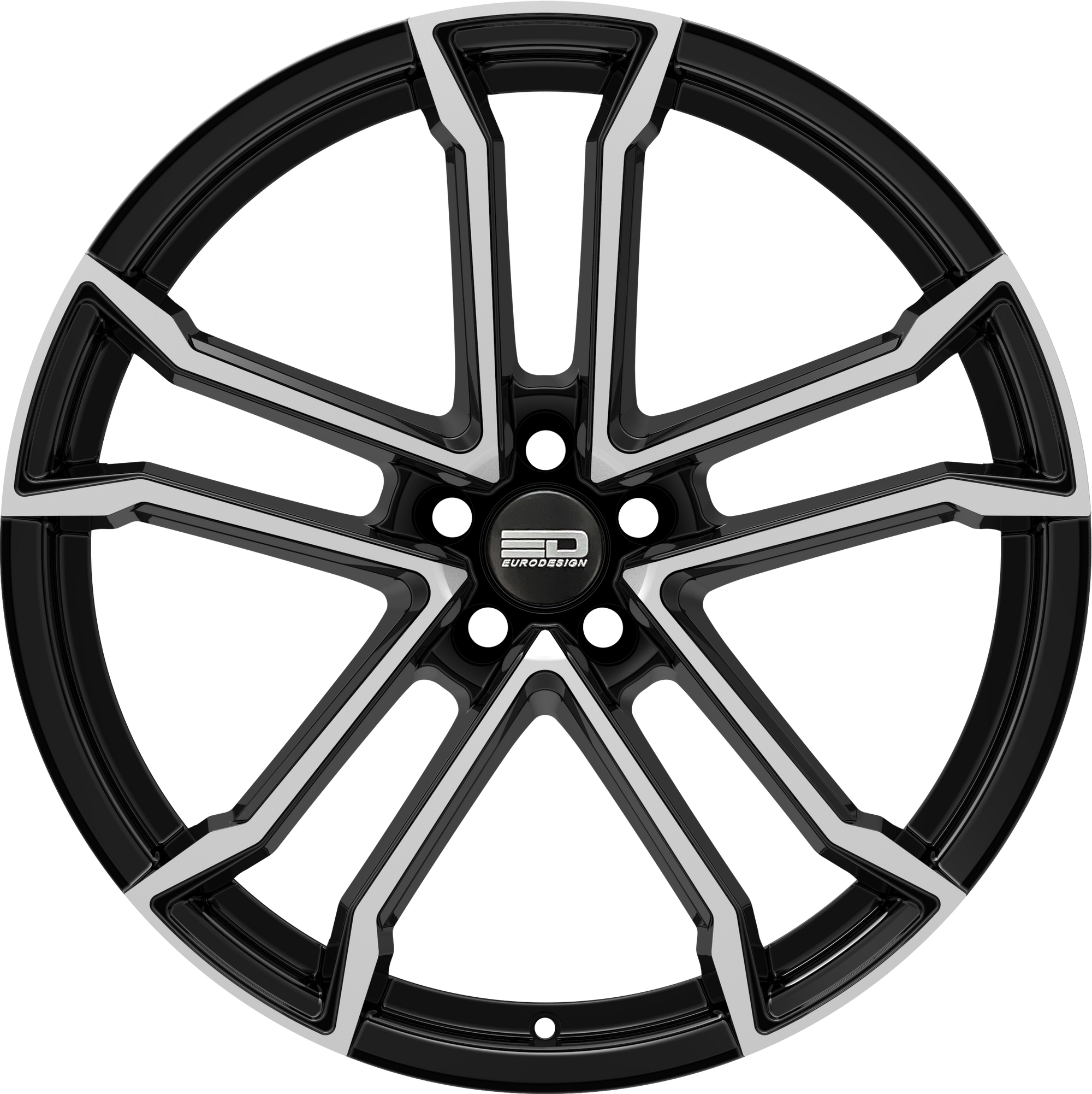 Euro Design Monaco - EFS Gloss Black Polished 19x8.5 +42 5x100|5x105|5x110|5x112|5x115|5x118|5x108|5x114.3|5x98mm 72.6mm - WheelWiz