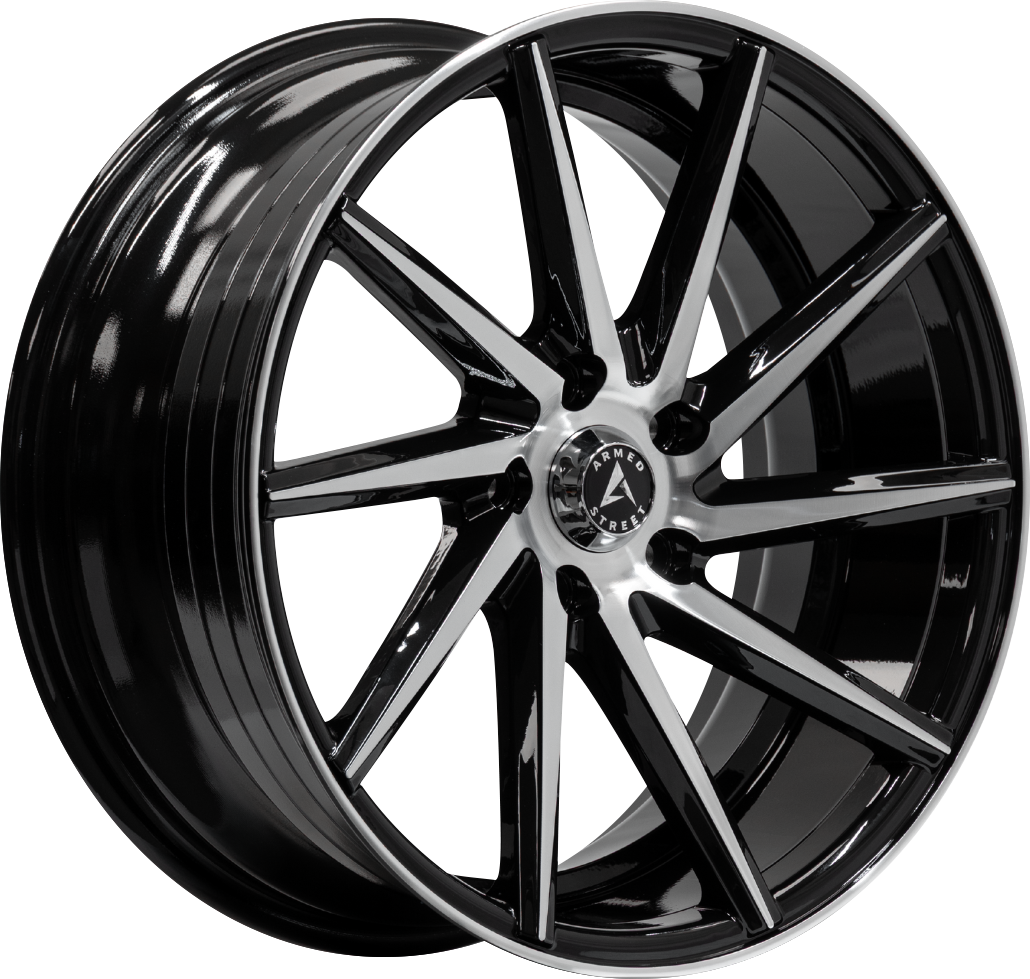 Armed Wheels .38 CAL Gloss Black Machined Face 17x7.5 +38 5x113mm 74.1mm - Wheelwiz