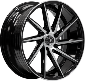Armed Wheels .38 CAL Gloss Black Machined Face 19x8.5 +35 5x113mm 74.1mm - Wheelwiz