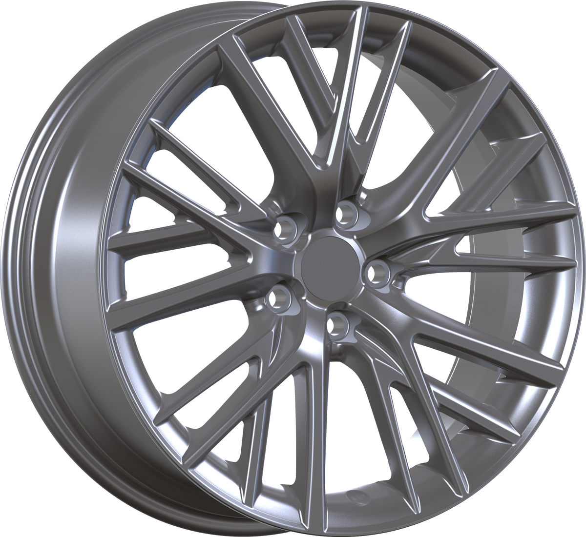 YKW Replica MF24 Matte Gunmetal 17x7 +45 5x114.3mm 60.1mm - Wheelwiz