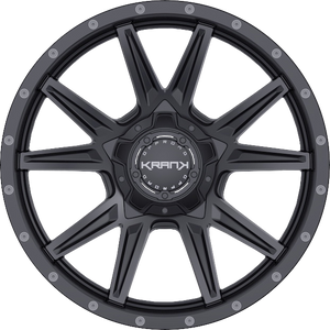 Krank Cylinder Satin Black 20x9 +18 5x127|5x139.7mm 77.8mm - Wheelwiz