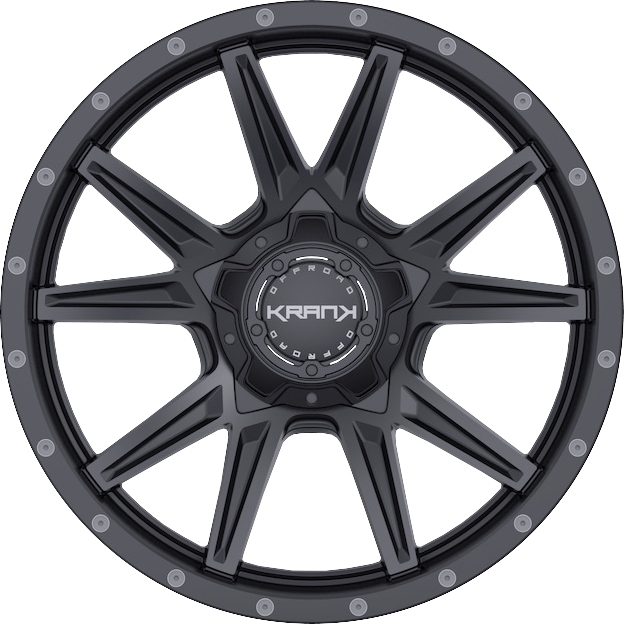 Krank Cylinder Satin Black 18x9 +18 5x127|5x139.7mm 77.8mm - Wheelwiz