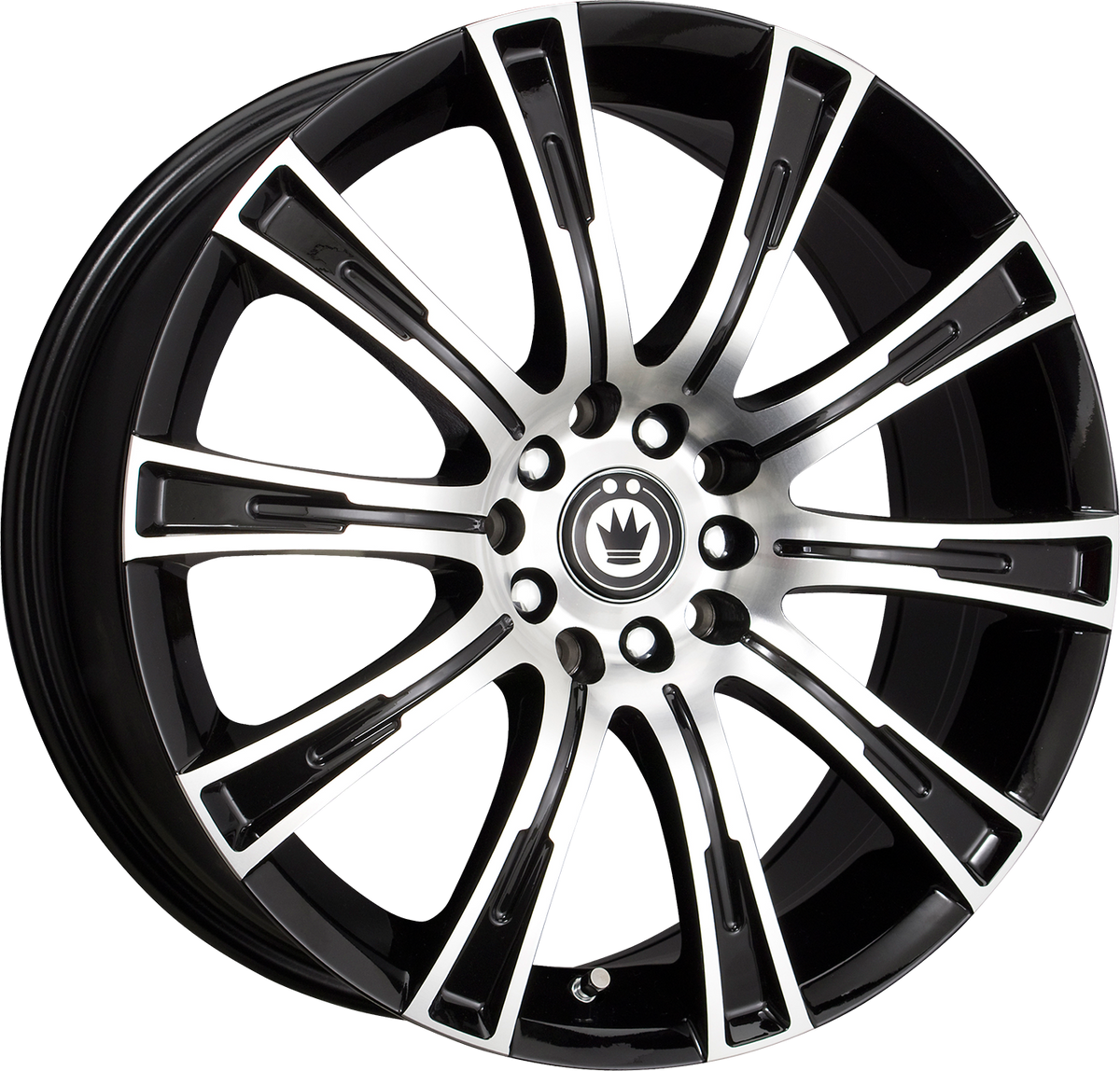Konig Crown Gloss Black W/ Machined Face 18x8 +35 5x120mm 72.6mm - Wheelwiz