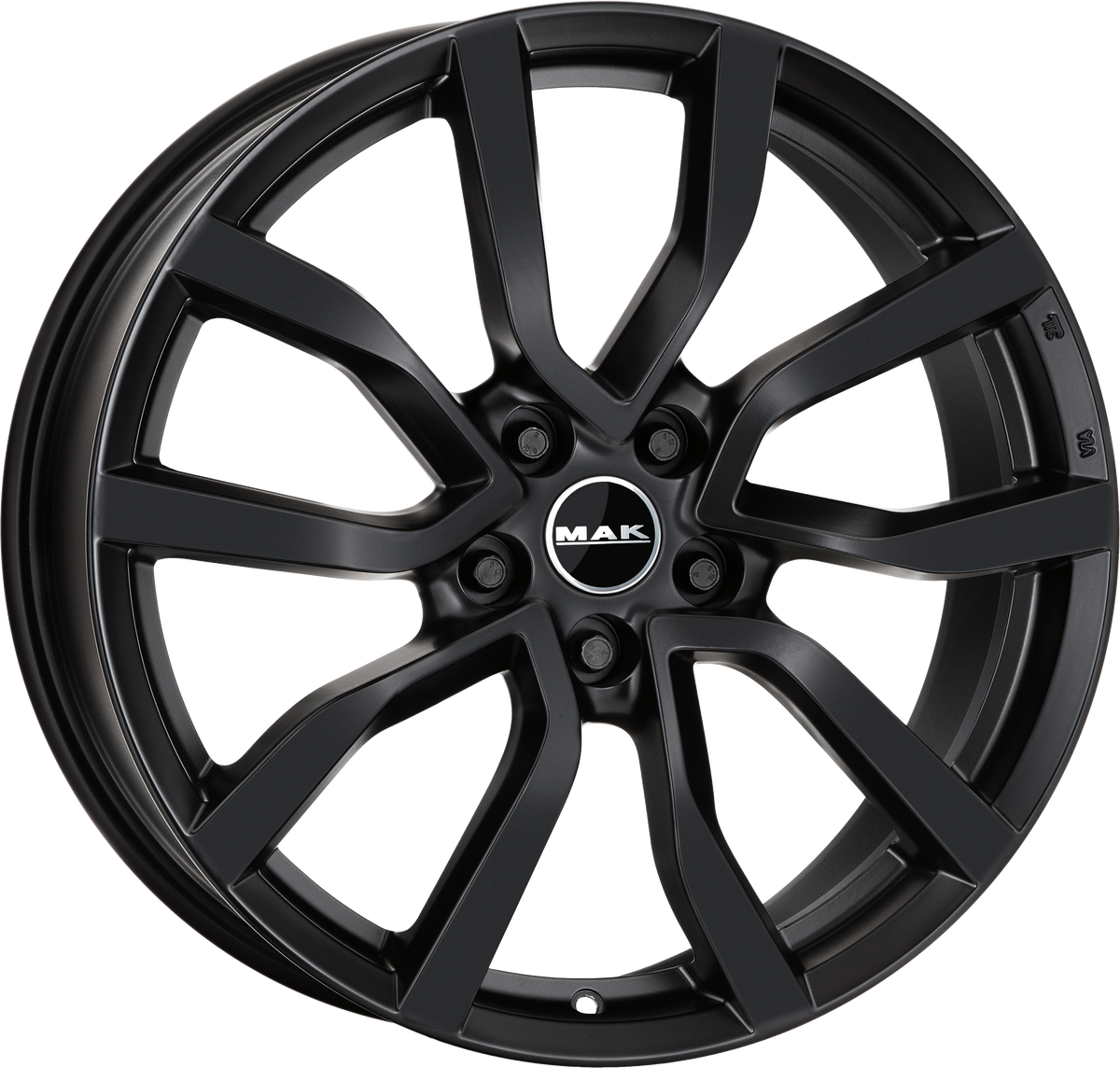 MAK Midlands Matte Black 21x9.5 +35 5x112mm 66.6mm - Wheelwiz