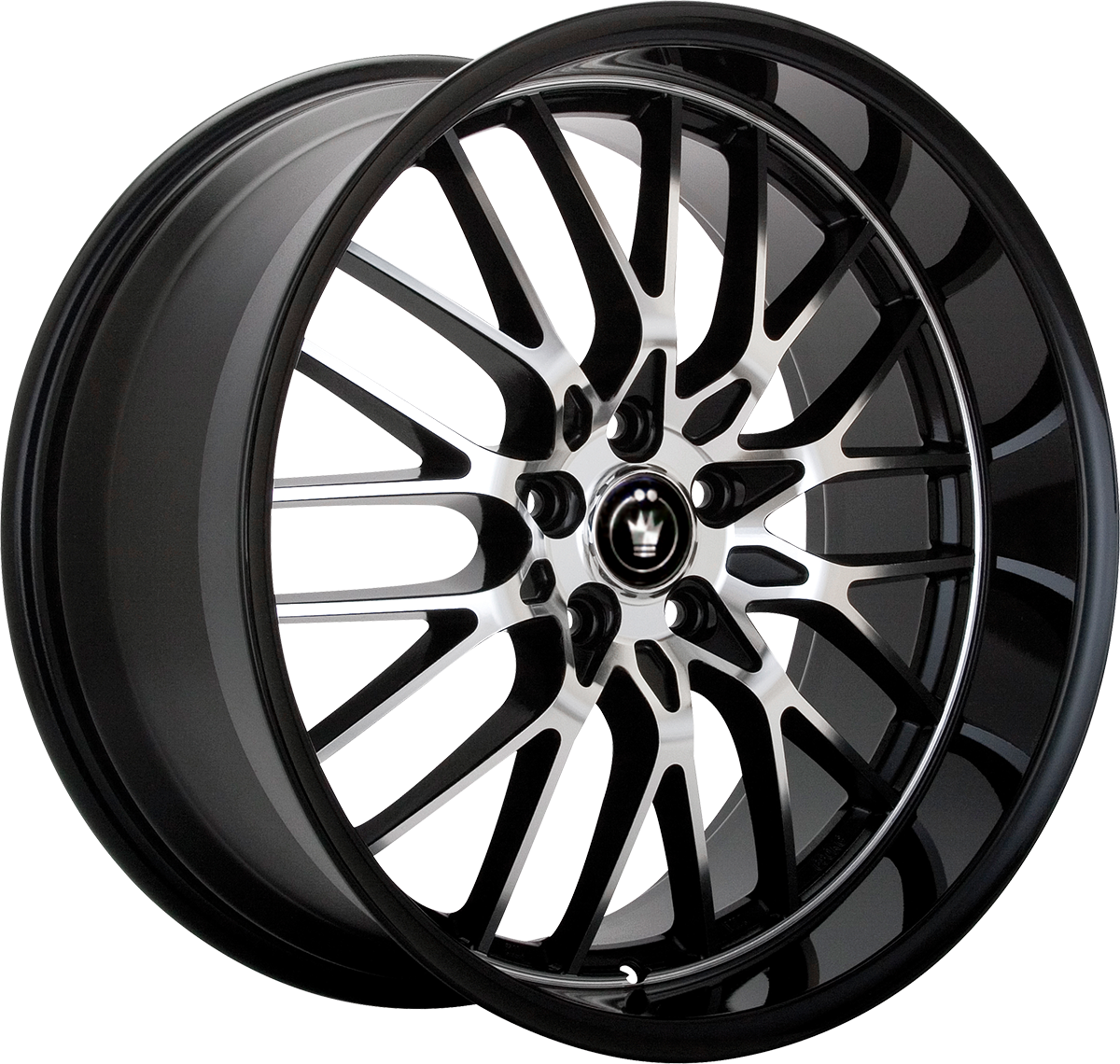 Konig Lace Gloss Black W/ Machined Face 16x7 +40 4x100|4x114.3mm 73.1mm - Wheelwiz