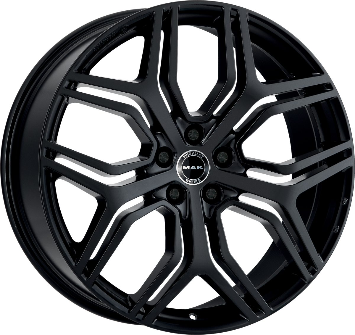 MAK STARDOM Gloss Black 20x8.5 +53 5x112mm 66.6mm - Wheelwiz