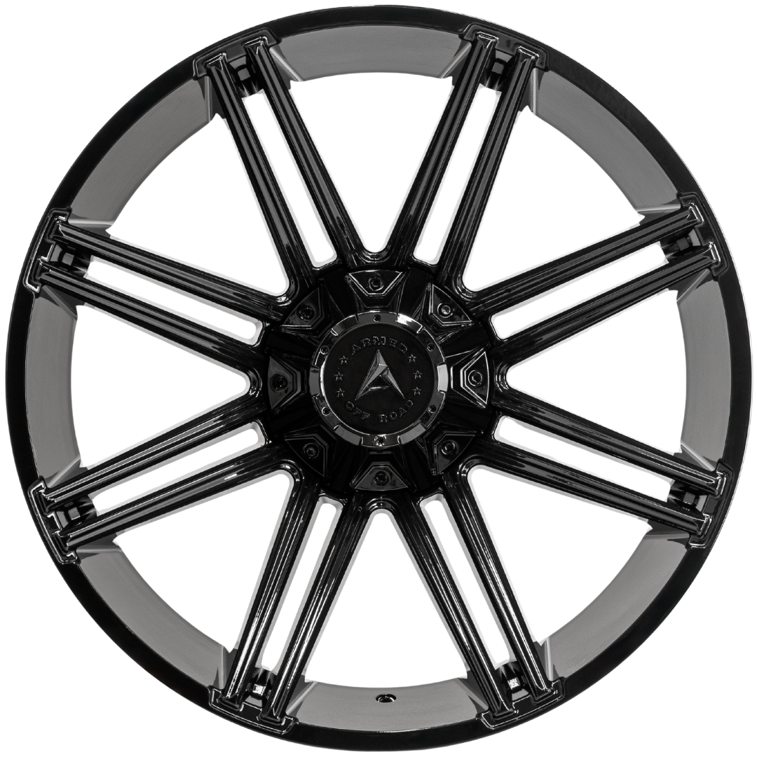 Armed Wheels Chopper Full Gloss Black 22x10 -18 5x127mm 78.1mm - Wheelwiz