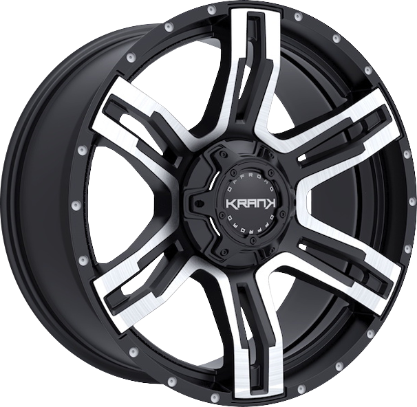 Krank Caliper Gloss Black w/ Machined Face 20x9 +18 6x135|6x139.7mm 108mm - Wheelwiz