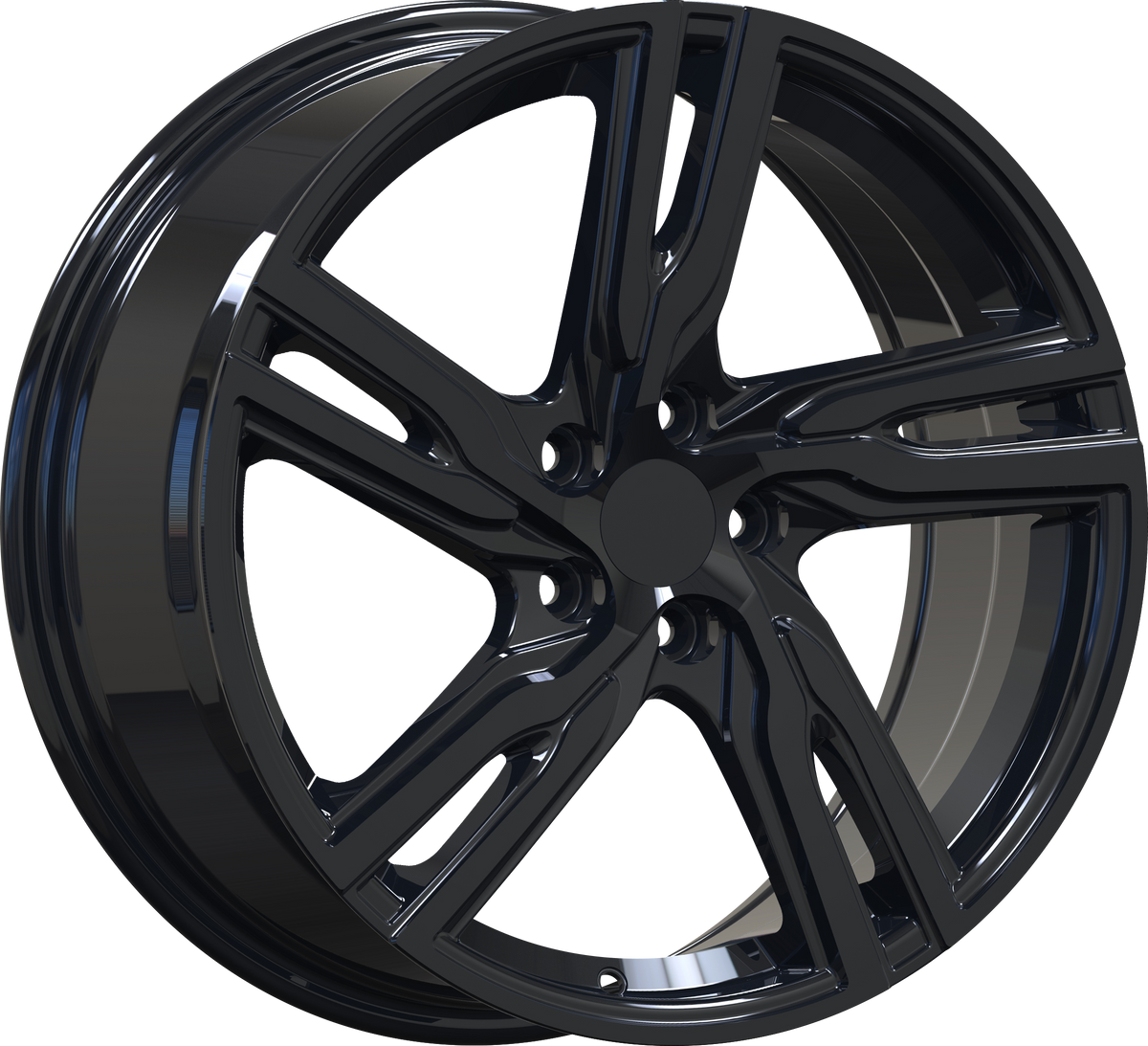 YKW Replica MF16 Gloss Black 18x8 +42 5x108mm 63.4mm - Wheelwiz