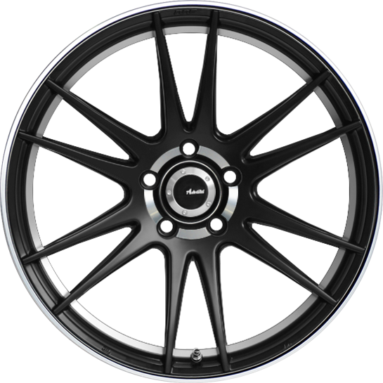 Advanti Optimo Matte Black w/ Machined Lip and Undercut 18x8 +45 5x108mm 73.1mm - Wheelwiz