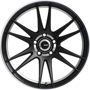 Advanti Optimo Matte Black w/ Machined Lip and Undercut 18x8 +45 5x108mm 73.1mm - Wheelwiz