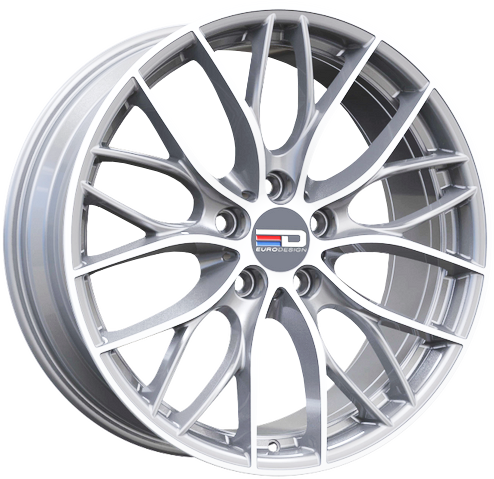 Euro Design Camillo - EFS Silver 18x8 +35 5x100|5x105|5x110|5x112|5x115|5x118|5x108|5x114.3|5x98mm 72.6mm - Wheelwiz