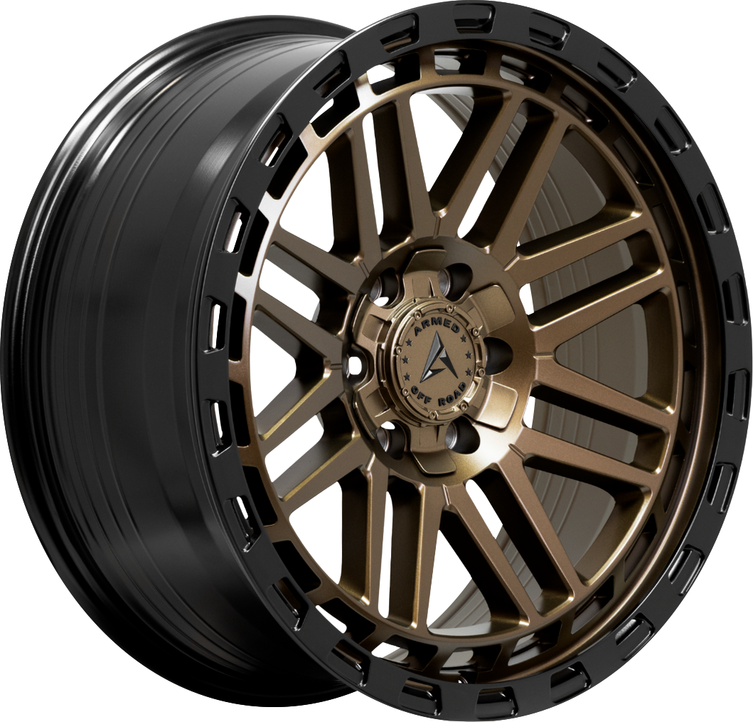 Armed Wheels Tank Matte Black + Bronze Face 18x9 0 6x135mm 108.1mm - Wheelwiz