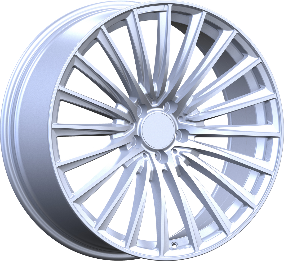 YKW Replica MF30 Silver 20x8.5 +30 5x112mm 66.6mm - Wheelwiz