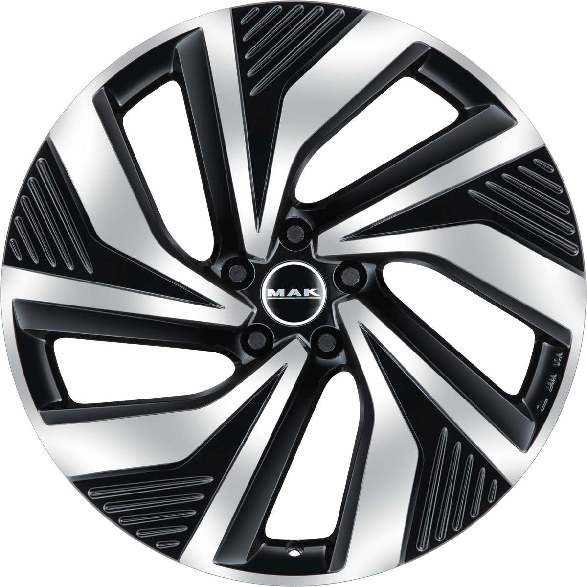 MAK Electra Black Mirror 20x8 +45 5x114.3mm 76mm - Wheelwiz