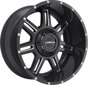 Krank Force Gloss Black Milled 20x9 0 6x135|6x139.7mm 108mm - Wheelwiz