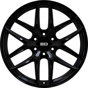 Euro Design Forza 6 Gloss Black 22x9.5 +25 6x139.7mm 78.1mm - WheelWiz