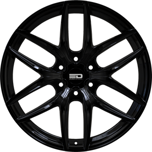 Euro Design Forza 6 Gloss Black 20x9 +15 6x139.7mm 78.1mm