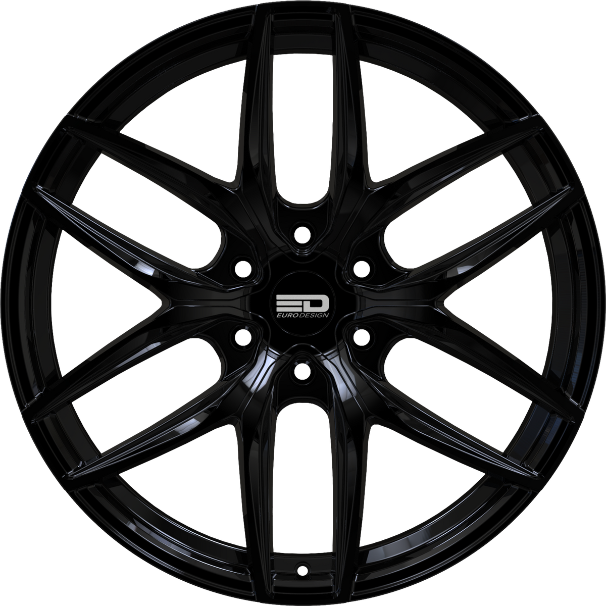Euro Design Forza 6 Gloss Black 20x9 +15 6x139.7mm 78.1mm - Wheelwiz