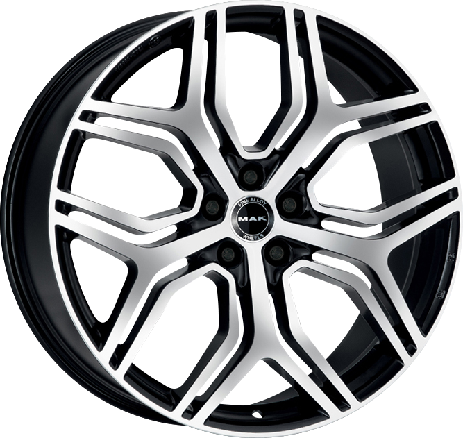 MAK KINGDOM Black w/ Mirrored Face 20x8.5 +42 5x108mm 63.4mm - Wheelwiz