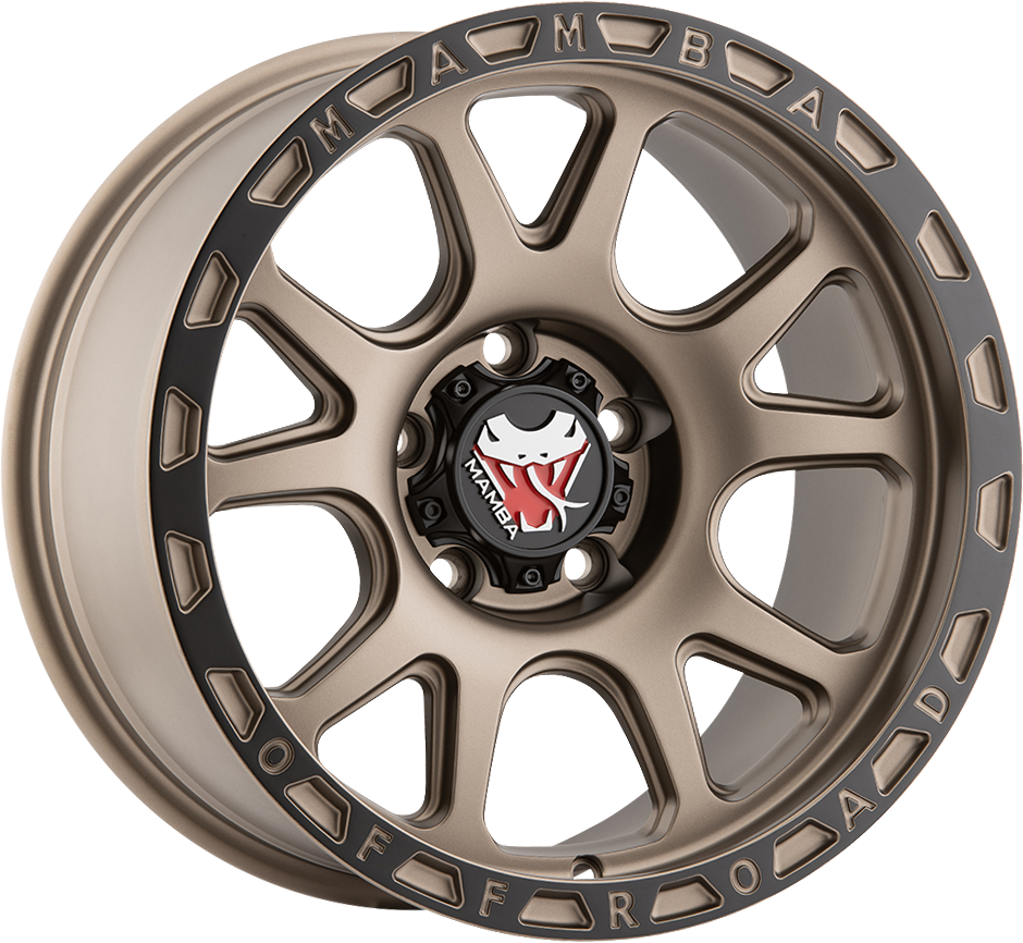 Mamba M27 Matte Bronze w/ Black Lip 17x9 -12 5x127mm 78.1mm