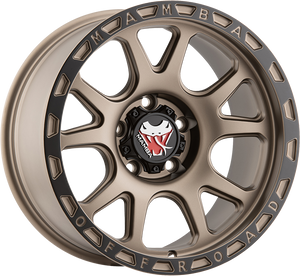 Mamba M27 Matte Bronze w/ Black Lip 17x9 -12 5x127mm 78.1mm