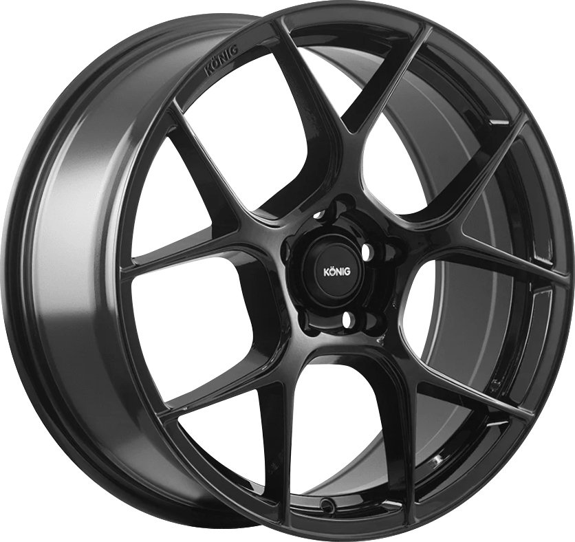 Konig Diverge Gloss Black 16x7.5 +40 5x112mm 66.6mm - Wheelwiz