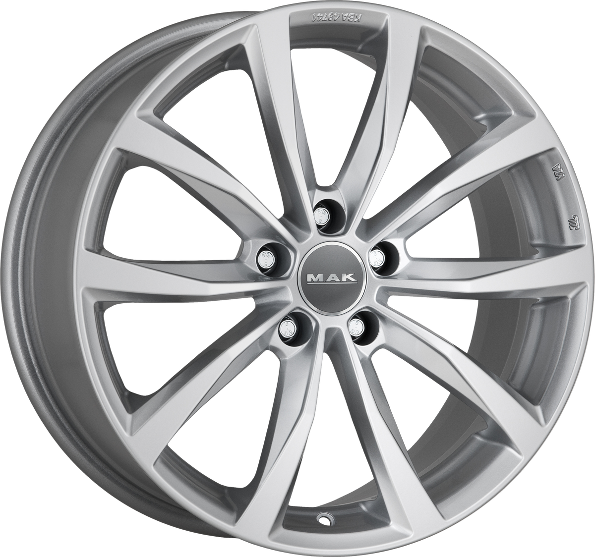 MAK WOLF-BM Silver 18x8 +57 5x112mm 66.6mm - Wheelwiz